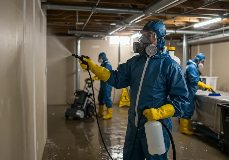 Basement Sanitization and Antimicrobial Treatment process in Grant County, KS