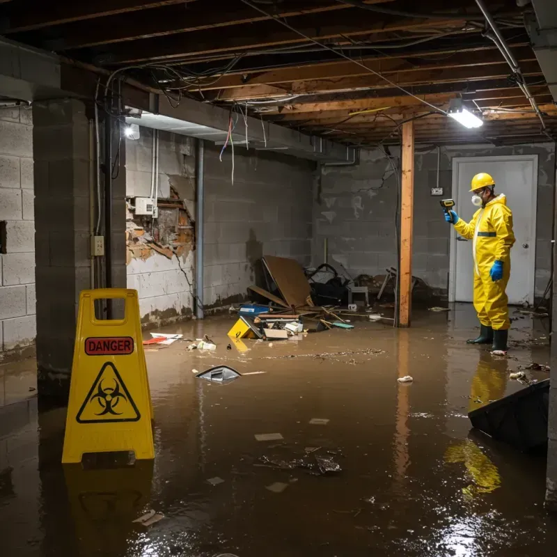 Flooded Basement Electrical Hazard in Grant County, KS Property